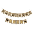 thumbnail image 1 of Burlap Graduation Banner - Para 2019 Graduaciones Decoraciones Artículos Para Fiestas A + C, 1 of 5