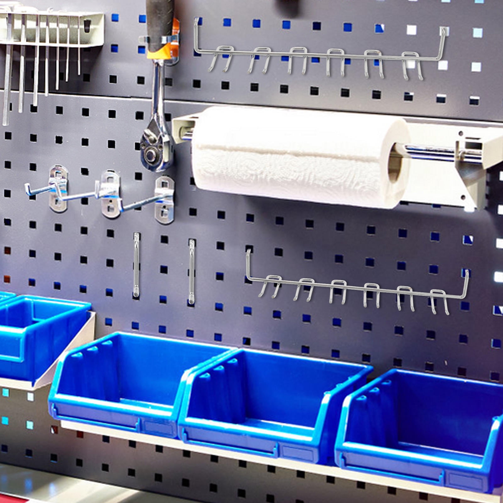 UPGRATOR 1Set Pegboard J Hooks for Tool Free Installation in Supermarkets and Home