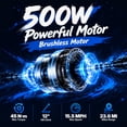 thumbnail image 3 of 36V 500W Electric Dirt Bike for 12+ Years,Off-Road Use Only,IVFJFV Motorized Dirt Bike with Dual Speed Mode & Max 15 MPH,F & R Disc Brakes & Shock Absorption,All-Terrain Off-Road Tires,Purple, 3 of 14