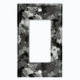 thumbnail image 2 of Metal Light Switch Plate Outlet Cover (Gray Artistic Camo - Single Rocker), 2 of 2