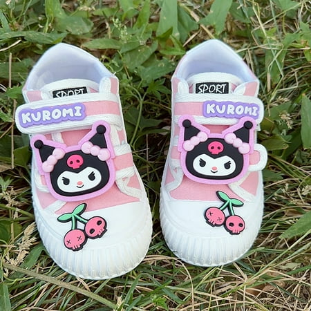 NEW Kids Cute Cinnamoroll Canvas Shoes | Kuromi Comfortable Breathable Flat Walking Shoes | Cartoon Melody Casual Sneakers