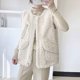thumbnail image 1 of Chaquetas y abrigos casuales sin mangas y sin capucha para mujer, abrigos casuales de invierno a la moda, chaquetas integradas de longitud media, abrigos para mujer, 1 of 9