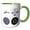 Green/White, variant on 3drose, Image of Libra, 11oz Two-tone Red Mug