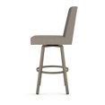 thumbnail image 3 of Amisco Hartman 26 In. Swivel Counter Stool - Beige & Brown Woven Polyester / Grey Metal, 3 of 7