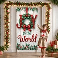 thumbnail image 3 of Festive Design Christmas Banner Joy Wreath to World for Holiday Celebration Indoor Outdoor, 3 of 9
