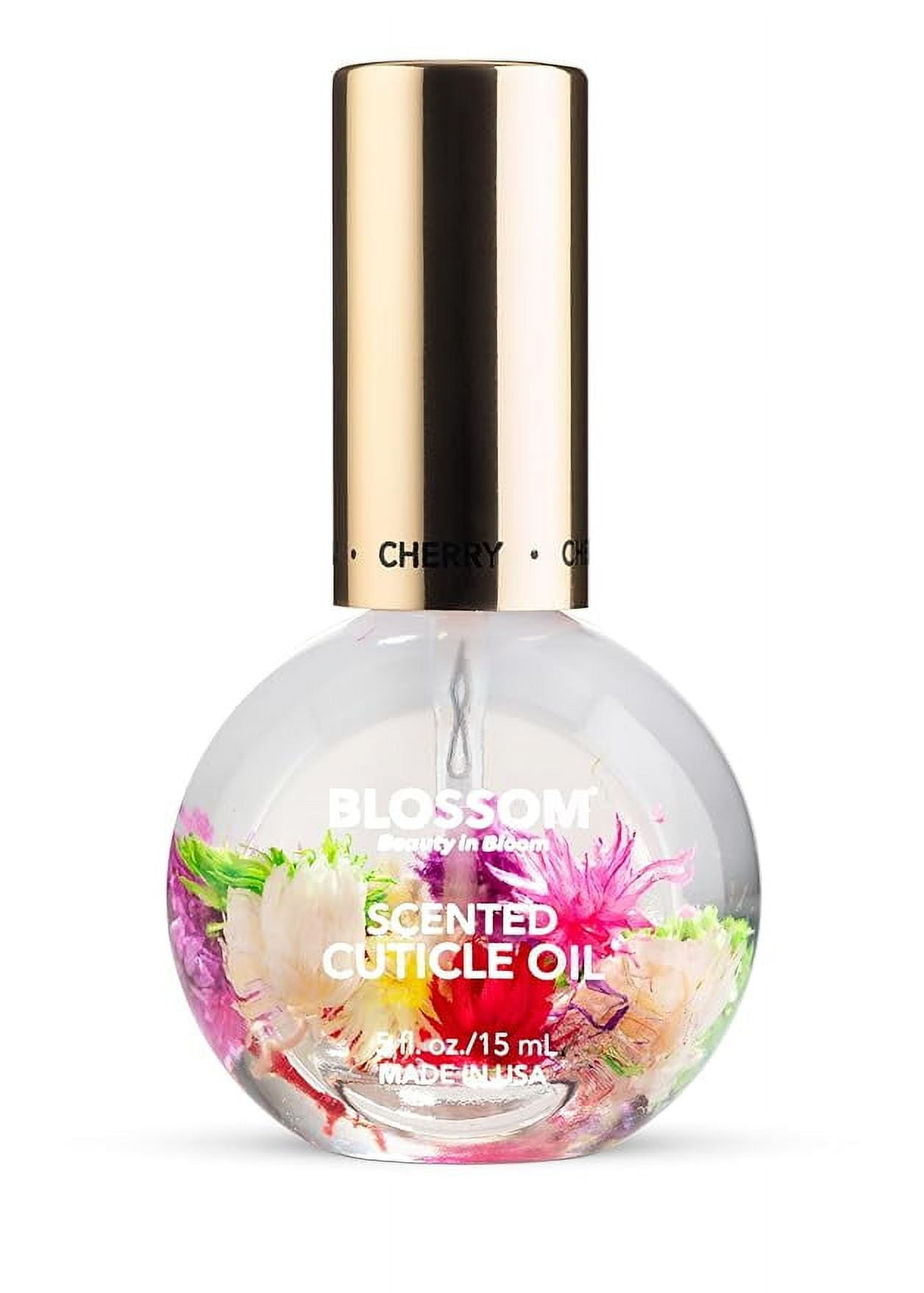 (2 pack) Blossom Hydrating, Moisturizing, Strengthening, Scented Cuticle Oil, Infused with Real Flowers, 0.42 fl. oz, Cherry