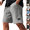 Gray, variant on longantii Mens Waffle Corduroy Shorts Elastic Waist Drawstring Casual Texture Lightweight Short Summer Beach Pants with Pockets White XL