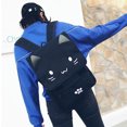 thumbnail image 2 of Coofit Canvas Backpack 3D Cartoon Cat Kitty School Bag Bookbag Travel Rucksack, 2 of 8