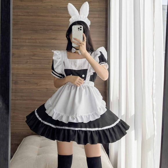 Robes pour Femmes 2024 Été Surdimensionné Lingerie Aguichant Tablier Tenue de Servante Cosplay Nœud Bandage Robe Tentation Uniforme sous-Vêtements Vêtements de Nuit sous-Robe Ensemble 50 % de Rabais Liquidation!