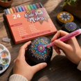 thumbnail image 5 of Fine Tip Acrylic Paint Markers with 0.7Mm Extra Fine Point, 24-Pack Assorted Colors, for Rock Painting, Canvas, Wood, and Multi-Surface Diy Art Projects, 5 of 5