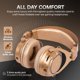 thumbnail image 3 of Audífonos Inalámbricos Bluetooth CEEK Over Ear Dorados con Micrófono, 3 of 8