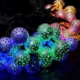 thumbnail image 3 of Bola marroquí con energía solar Colorida y brillante LED Decoración navideña Luces ambientales al aire libre Luces decorativas intermitentes - Color Ocho Modo 7 m 50 luces, 3 of 5