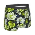 thumbnail image 3 of Balery Teal floral elegance Men's Boxer Briefs, Soft and Breathable Cotton Underwear with nylon Waistband-X-Large, 3 of 9