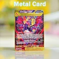thumbnail image 2 of Metal Letters Cards Blastoise Vmax Charizard Pikachu Gx Mewtwo Golden Shiny Iron Letter Anime Game Card Kid Toys, 2 of 5
