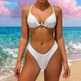thumbnail image 2 of Thong Bikini Sets for Women - Micro String Bikinis Two Piece Swimsuit Triangle Top Halter Bathing Suits,Womens Swimsuits, 2 of 6