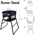 thumbnail image 4 of 23" Heavy Duty Stainless Steel Concave Comal Set with 30,000BTU Propane Burner Stove and Burner Stand, Discada Disc Cooker, Great for Backyard and Outdoor Cooking, 4 of 8