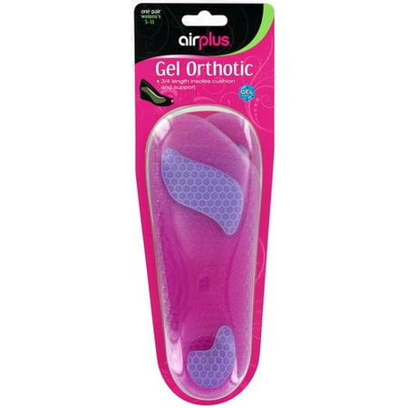 Airplus Women's Size 5-11 Gel Orthotic Stability 3/4 Length Shoe Insole