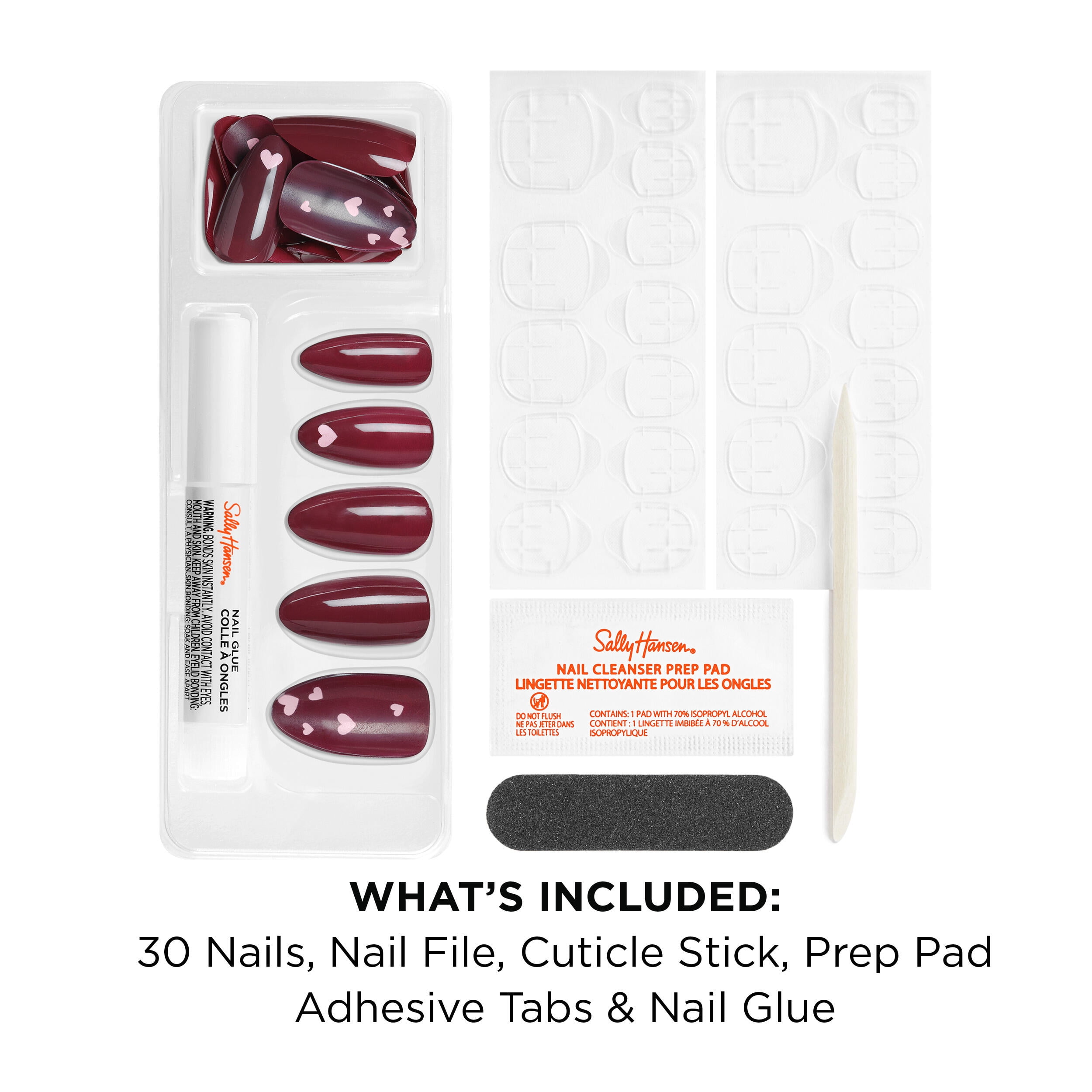 Sally Hansen Perfect Press-Ons Twice As Nice Manicure Set 2 Be Or Not 2 Be