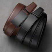 SENDEFN 2 Pack Ratchet Belt for Men,Mens Leather Belt in Gift Set Box for Dress Casual,Size Adjustable Trim to Fit