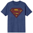 thumbnail image 7 of Superman Logo Men's Navy Heather Vintage Tee - XXL, 7 of 7