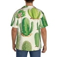 thumbnail image 3 of Pofeuu Cactus And Succulent Print Mens Casual Short Sleeve Shirts Beach Summer Spread Collar Pocket Tops Men's Casual Short-sleeved Shirt-X-Large, 3 of 5
