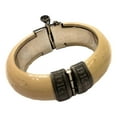thumbnail image 2 of New Saint Laurent Ivory Silver Bangle Bracelet 603598, 2 of 4