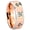 Rose Gold Beveled Edge, variant on Masonic Shriners Beveled Edge Rose Gold Tungsten Engraved Ring 10MM