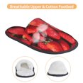 thumbnail image 3 of Balery Strawberry Red Pantuflas de Casa de Felpa Silenciosas con Diseño Estampado, Zapatillas Cómodas Antideslizantes de Algodón para Interior-Large, 3 of 8