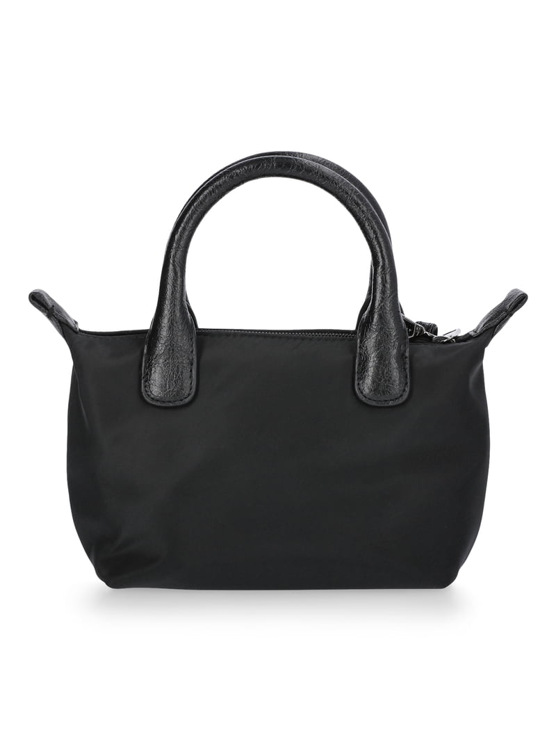 No Boundaries Women's Mini Tote Crossbody Bag, Black - Walmart.com