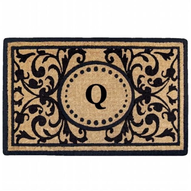 Nedia Home O2351Q 18 x 30 Po Heavy Duty Coco Mat Monogrammé Q