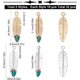 thumbnail image 2 of 32 piezas de dijes de plumas en 2 colores, dije de pluma larga, pluma dorada a granel, dije de pluma de ganso esmaltada, plumas de ave plateadas con forma de ala., 2 of 6
