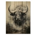 thumbnail image 3 of Designart "Africa African Buffalos " African Print on Natural Pine Wood, 3 of 5