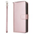 thumbnail image 3 of SaniMore for Samsung Galaxy A14 5G 3 in 1 Case, Zipper Purse Cover + Card Slots +  Kickstand + Detachable Lanyard Comprehensive Protective Shockproof Anti-drop Shell For Samsung A14 5G, Rosegold, 3 of 8