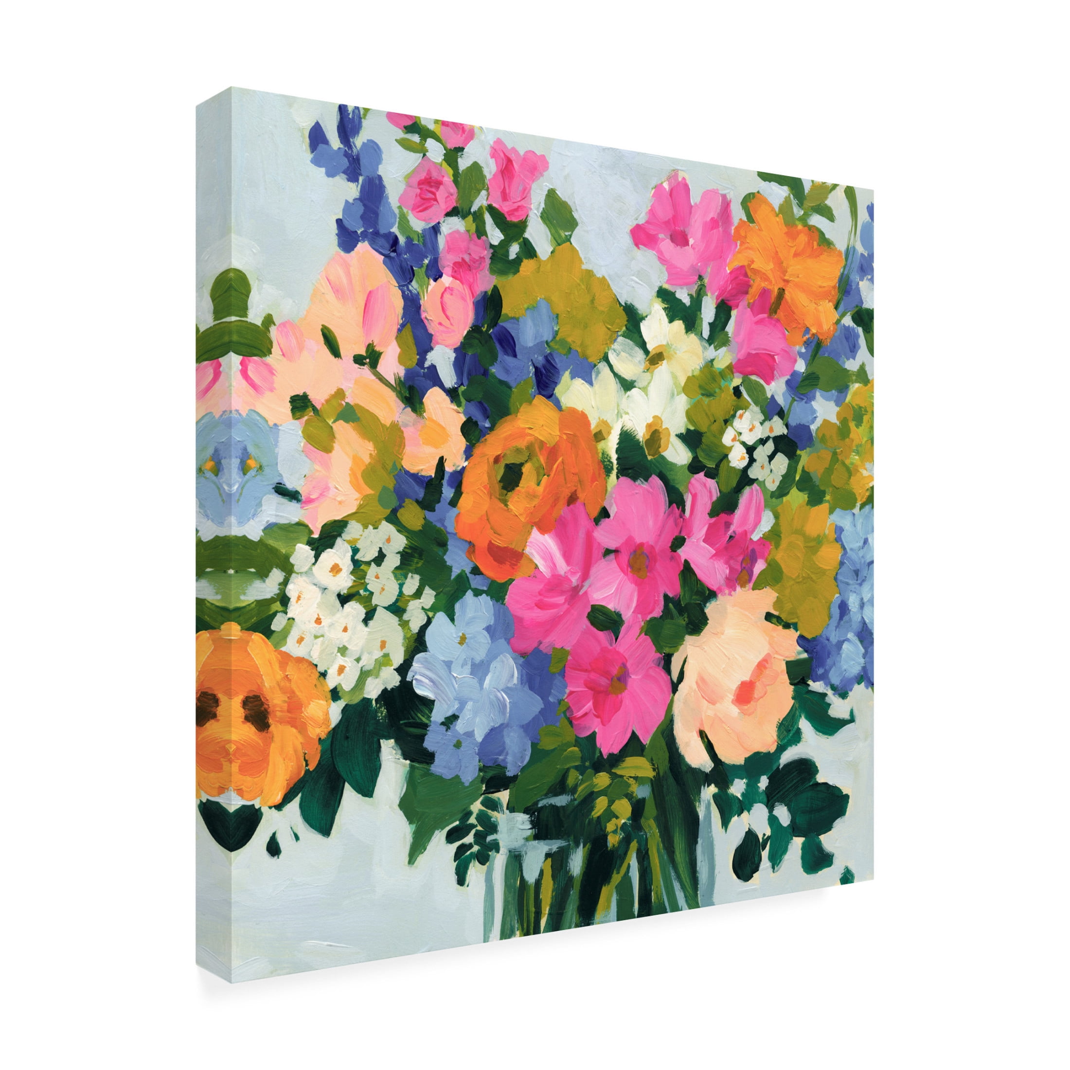 Trademark Fine Art Victoria Barnes Blooming Brightly I Canvas Wall Art