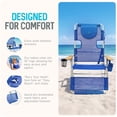 thumbnail image 3 of Ostrich The Altitude 3N1 High Back Outdoor Beach Lounge Chair with Footrest, Blue, 3 of 8