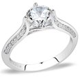 thumbnail image 1 of Bague pour Femmes en Acier Inoxydable Poli avec AAA Grade CZ en Transparent - Taille 6, 1 of 1