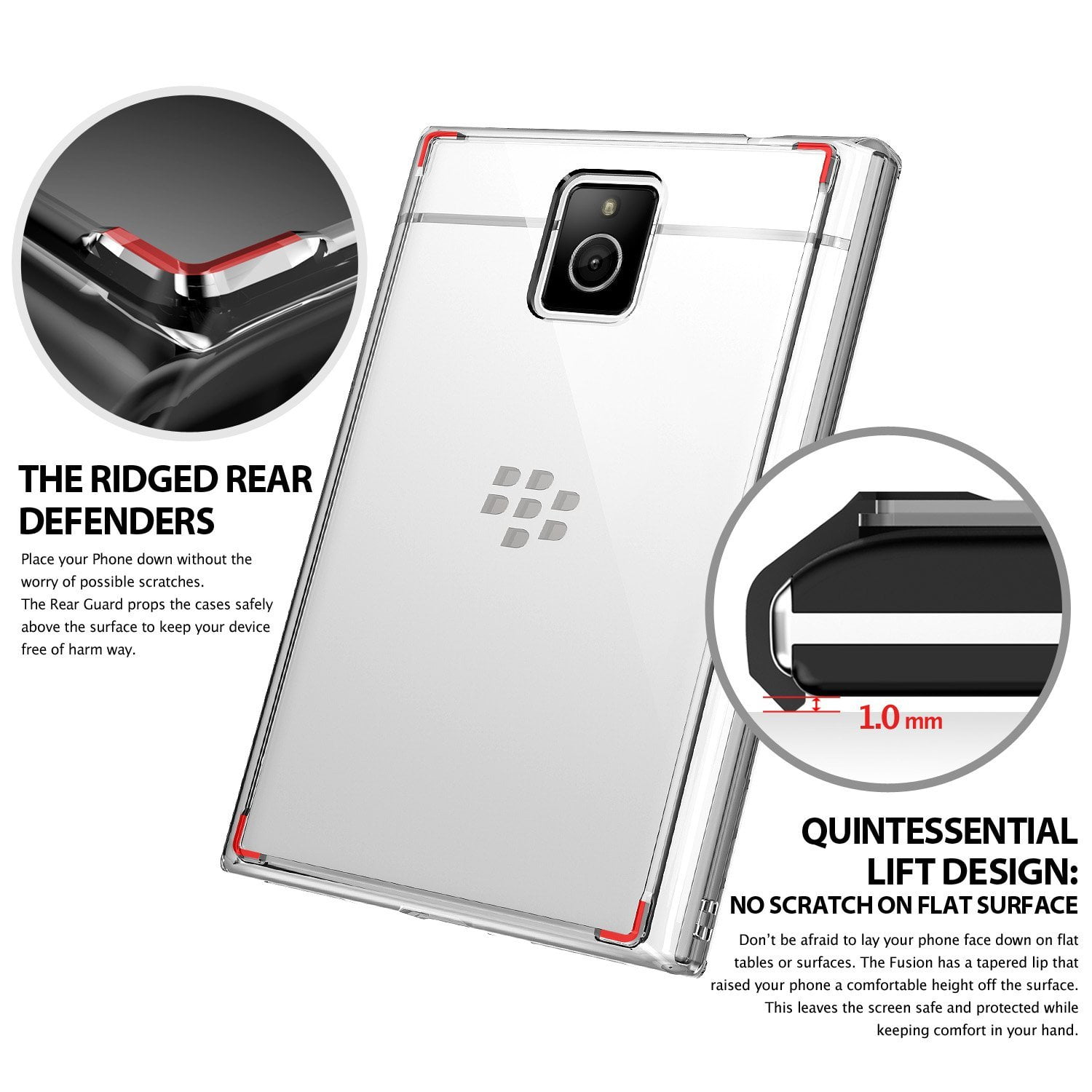 incompleet Snor pint Ringke Fusion Case Compatible with BlackBerry Passport, Transparent PC Back  TPU Bumper Drop Protection Phone Cover - Clear - Walmart.com