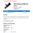thumbnail image 2 of Reference Sensor - Compatible with 2003 - 2005 Dodge Ram 2500 5.9L 6-Cylinder 2004, 2 of 2