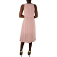 thumbnail image 5 of Womens Hi Low Gold Embellished Tank Dress with Fabric Waist Tie, 5 of 5