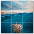 thumbnail image 1 of Picture-Tiles.com: Turtle Ceramic Tile Wall Mural WAL501076-66XL. 72"W x 72"H using (36) 12" x 12" Ceramic Tiles-Satin Finish, 1 of 3
