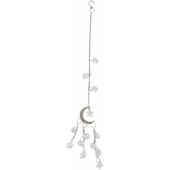 Glass Sun Catcher Moon Star Window Hanging Clear Crystals Dream Catchers with Hook Wall Decor