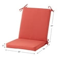 thumbnail image 4 of Greendale Home Fashions Outdoor High Back Chair Pad, Coral, 4 of 7