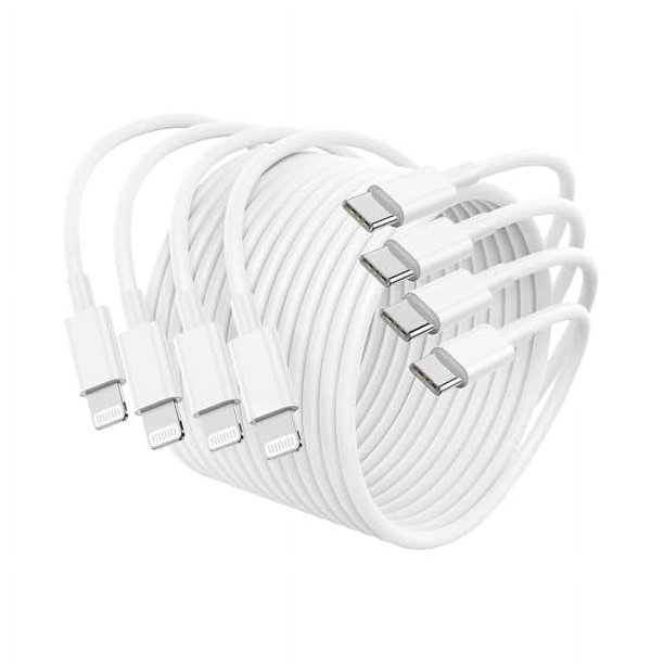 HAYAN iPhone Charger 5 Pack 10 ft USB Lightning Cable Apple Mfi Certified Cable Fast Charging Cord Nylon Braided Compatible with iPhone 14 13 12 11 XS XR X Pro Max 8 7 6 6S 6 Plus Mini 5S SE Plus iPad
