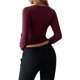 thumbnail image 3 of Top de Encaje de Larga con Cuello en V para Mujer, Estilo Y2K, Camiseta Sin Mangas, Ideal para Otoño e Invierno Rojo L, 3 of 7