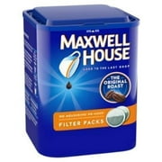 Pack Of 8 - Maxwell House Original Roast Ground Coffee Filter Packs 10 Ct Canister