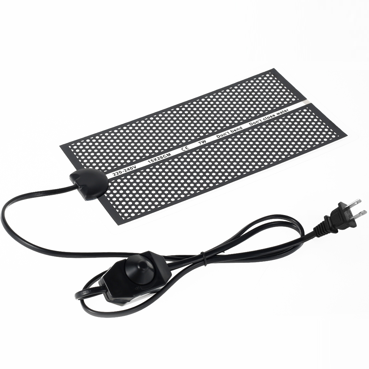 Reptile Heating Pad 7W Waterproof Reptile Heat Mat Pet Under Tank Warmer Pad with Temperature