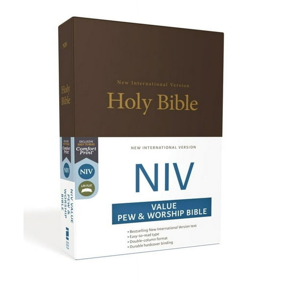 NIV, Value Pew and Worship Bible, Hardcover, Brown