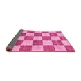 thumbnail image 2 of Ahgly Company Indoor Square Checkered Pink Modern Area Rugs, 5' Square, 2 of 4