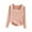 Pink, variant on Thermal Square Neck Top Long Sleeve Women Fleece Lined Base Layer Undershirts Underwear for Cold Weather Black M