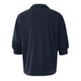thumbnail image 3 of UKAP Men Tee Long Sleeve T Shirts Solid Color Polo Shirt Athletic Blouse Golf T-shirt Navy Blue 2XL, 3 of 6
